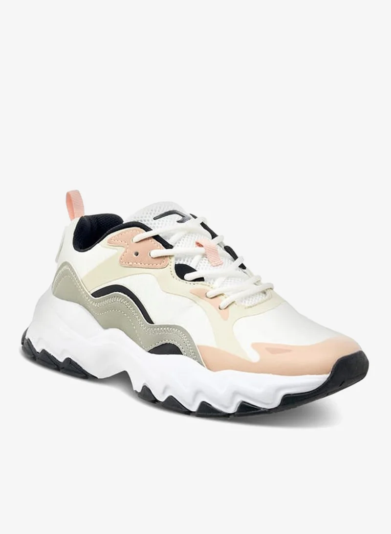 Dash Women Panelled Sports Shoes with Lace-Up Closure